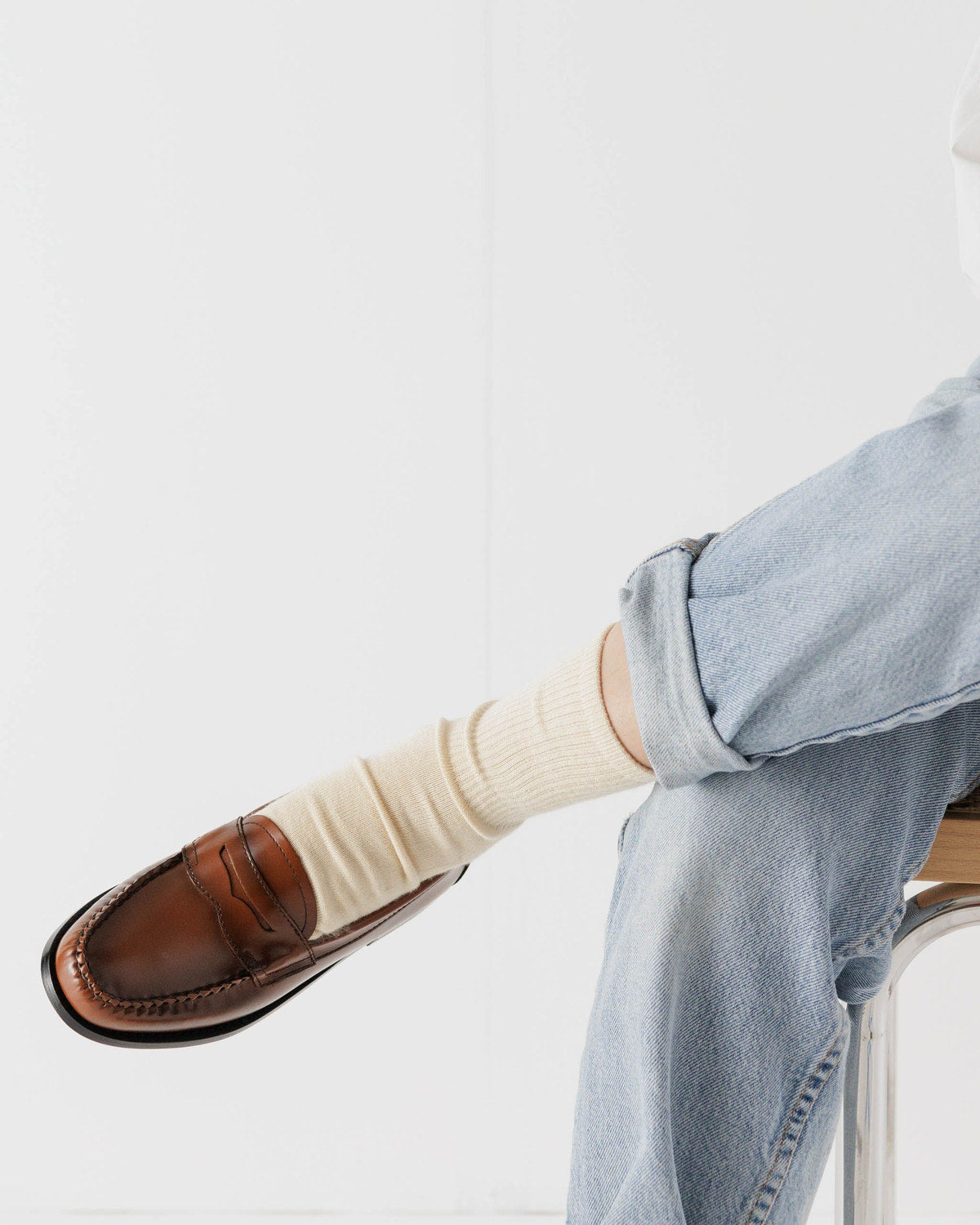 Ribbed Sock Ecru | Baggu Discount