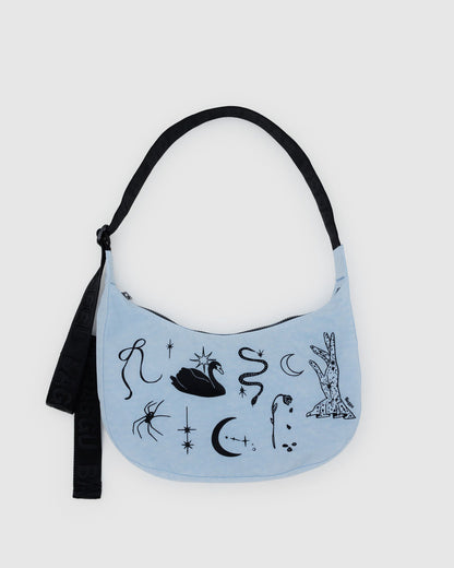 Medium Nylon Crescent Bag Embroidered Ballet Icons | Baggu Trending
