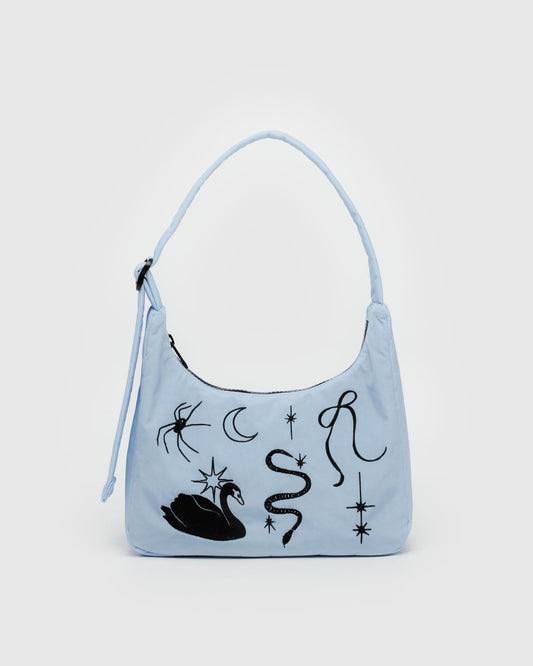 Mini Nylon Shoulder Bag  Embroidered Ballet Icons | Baggu Premium