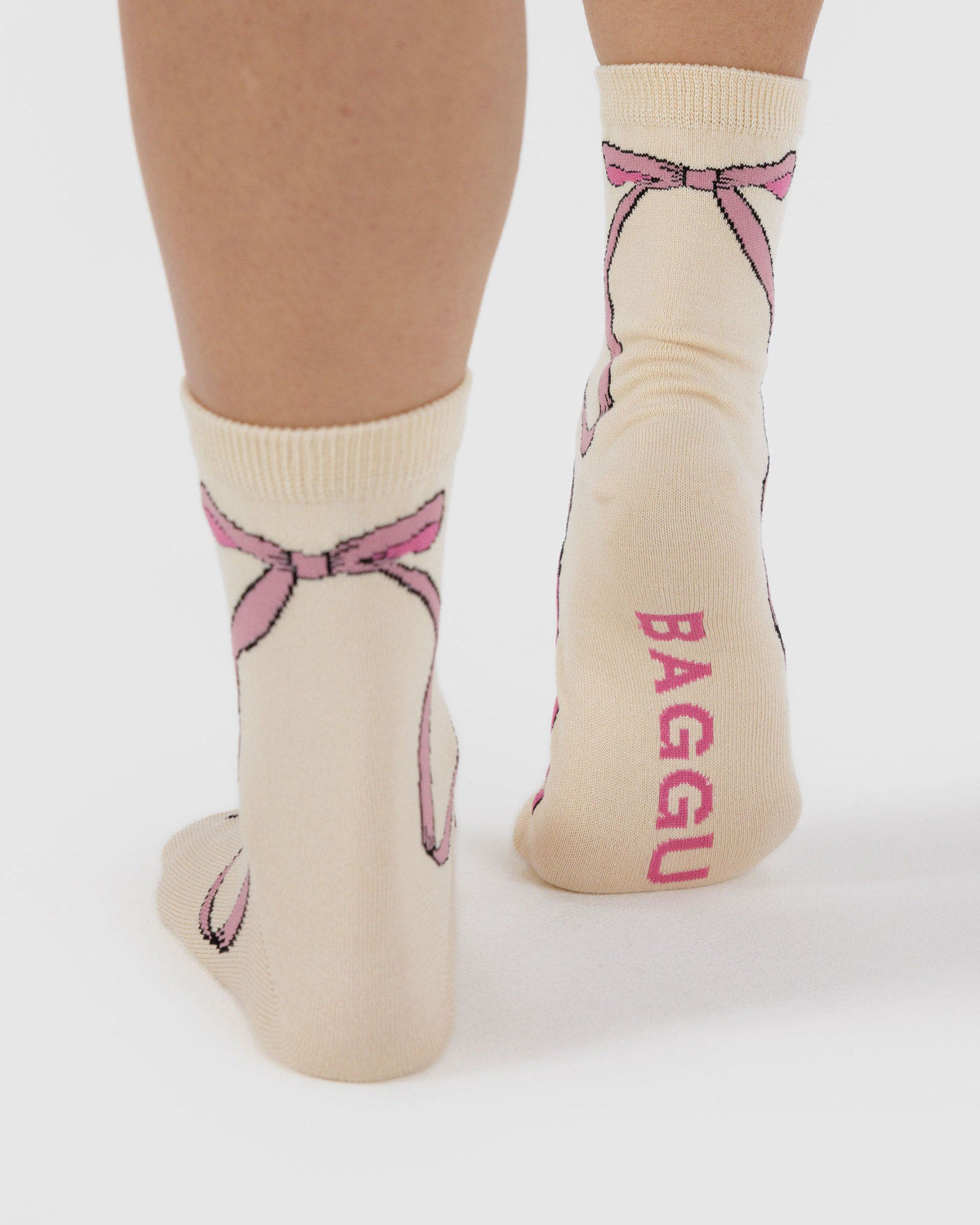 Crew Sock Pink Bow | Baggu Trusted