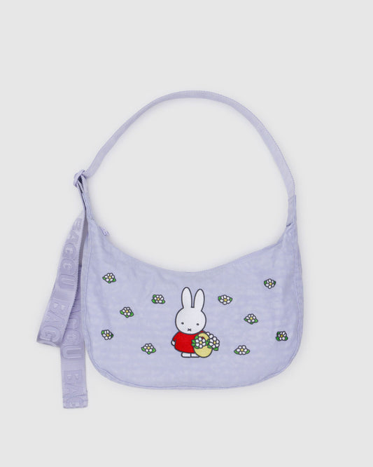 Medium Nylon Crescent Bag Embroidered Miffy | Baggu Premium