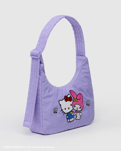 Mini Nylon Shoulder Bag  Embroidered Hello Kitty & My Melody | Baggu Premium