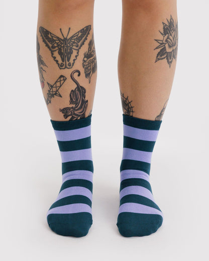 Crew Sock Malachite Stripe | Baggu Top Pick