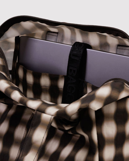 Everyday Cloud Bag Blurred Gingham Brown | Baggu Best Seller