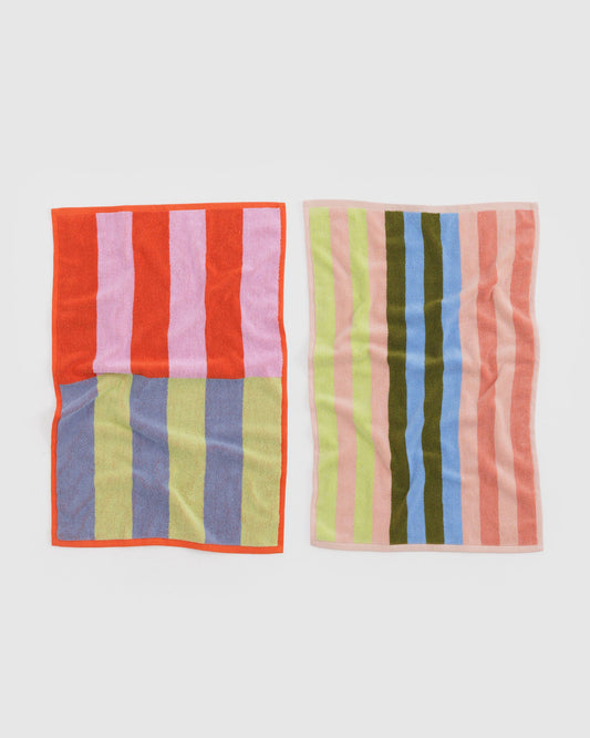 Hand Towel Set of 2 Pool Stripe Mix | Baggu Deals