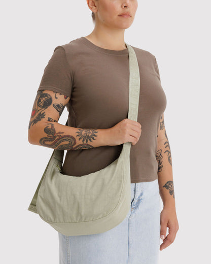 Medium Nylon Crescent Bag Celadon | Baggu Exclusive