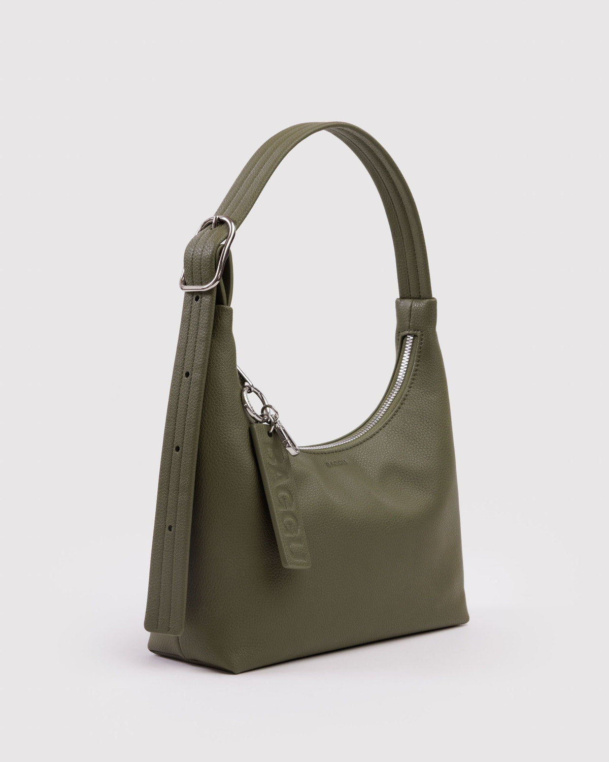 Mini Recycled Leather Shoulder Bag Loden | Baggu Recommended