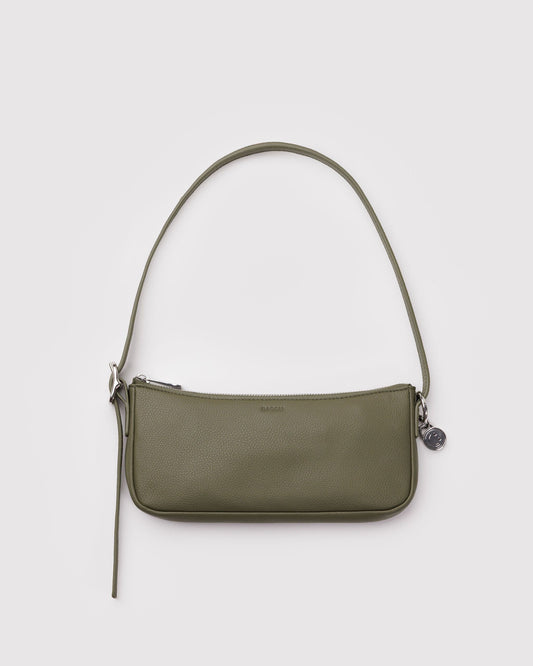 Recycled Leather Pochette Loden | Baggu Latest