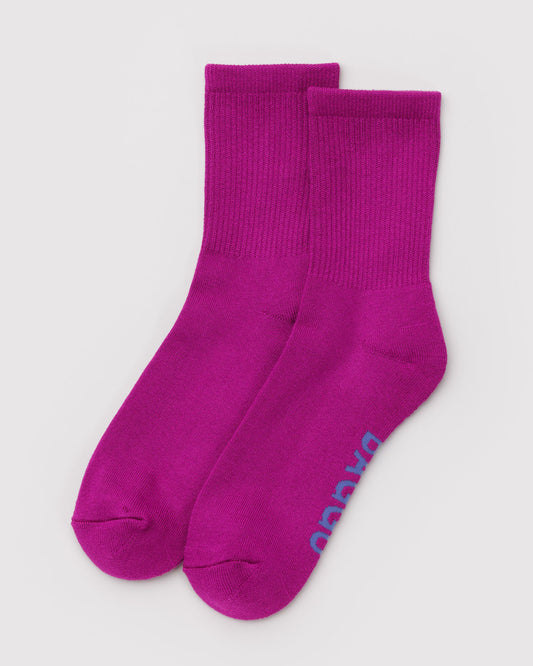 Ribbed Sock Deep Fuchsia | Baggu Recommended