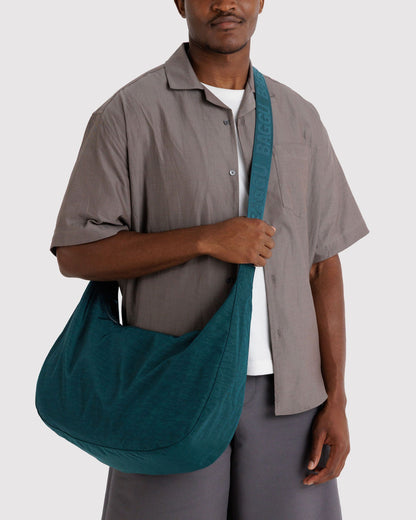 Large Nylon Crescent Bag Deep Sea | Baggu Top Pick