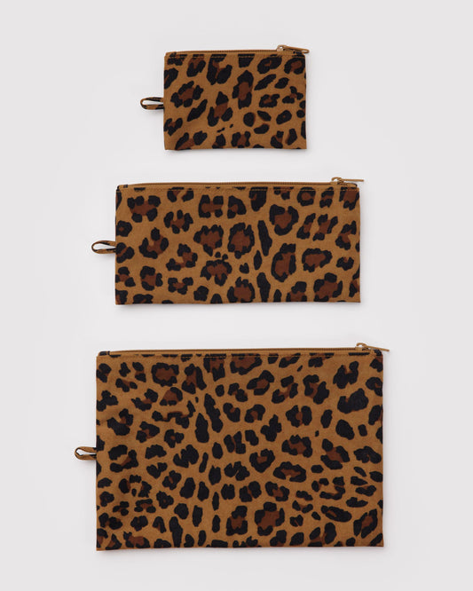 Flat Pouch Set Leopard | Baggu Featured