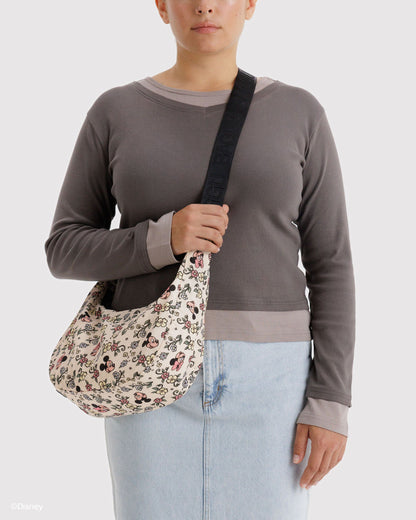 Medium Nylon Crescent Bag Storybook Floral | Baggu Signature