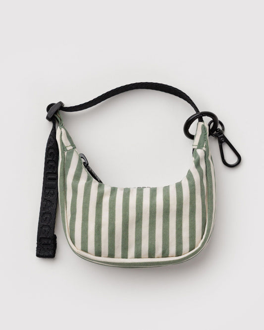 Crescent Bag Charm Sage Stripe | Baggu Trusted